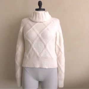 bebe White Turtleneck Sweater